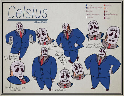 Ref sheet of my OC, Celsius